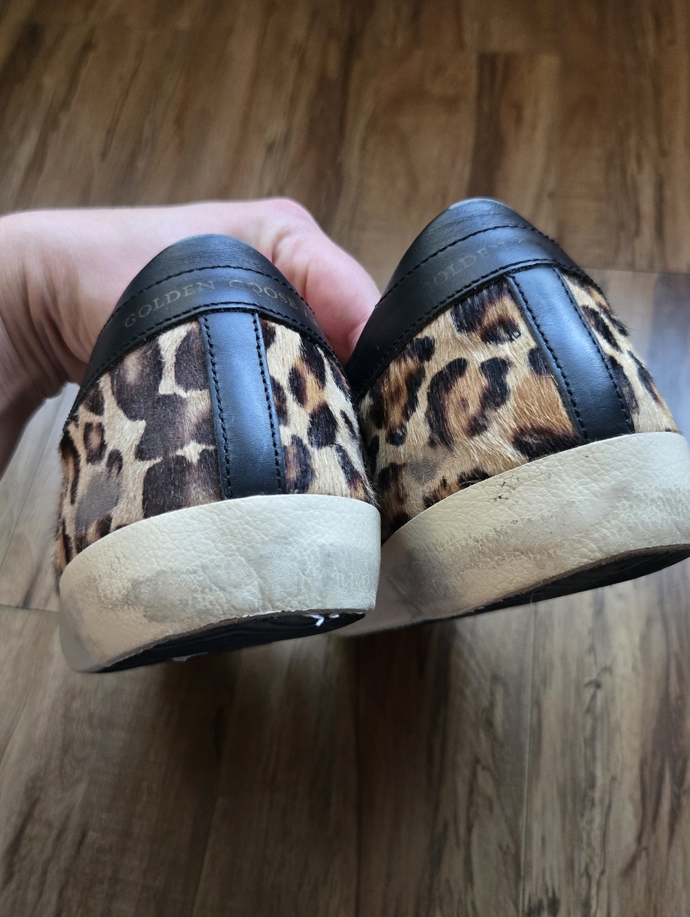 Golden Goose Super Star Leopard Print Low-Top Sneakers Womens 41, 10 - Picture 3 of 4